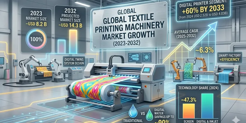 Textile Printing Machinery Market 2026: Dataintelo Report Highlights USD 8.2B Value & Digital Growth